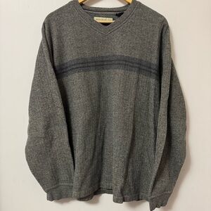 Naturalife(XL-2XL)vintage men’s cotton ribbed pullover sweater long sleeve